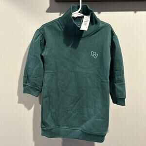 babyGAP 3T Green Mockneck Sweatshirt Dress